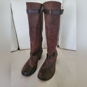 Frye Distressed Brown Leather Riding Boots Size 8.5